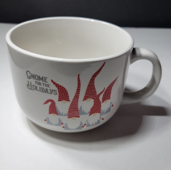 Gnome For The Holidays Stoneware Coffee Cup Multipurpose Mug Bowl with Handle - Picture 2 of 6